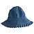 Chanel Denim Bucket Hat mit Rüschenkrempe Blau