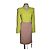 N°21 dress in viscose and acetate lime and powder pink Yellow