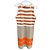 Balenciaga Paris Strickkleid Midi Weiß Orange Grau