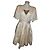 Kurzes La Perla Seidenkleid in Elfenbein mit Perlen Roh Creme