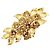 Autre Marque Spilla "Fleurs", oro giallo e diamanti.