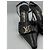 Slender Louis Vuitton Décolleté Slingback Pelle di Serpente Nera Logo LV Cristalli Nero - vista 11