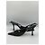 Slender Louis Vuitton Décolleté Slingback Pelle di Serpente Nera Logo LV Cristalli Nero - vista 7