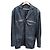 Blazer in pelle nera Versace Classic V2 Nero