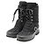 Timeless Chanel Matelasse Nubuck Snow Boots Schwarz