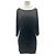 Stouls Wildleder Kleid Schwarz