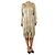 Dries Van Noten Beiges Langarm-Hemdblusenkleid mit Paisley-Print - Größe UK 12