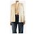 By Malene Birger Creme gestreifter Baumwollblazer - Größe UK 8 Roh - Ansicht 3