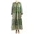 Yvonne S Vestido maxi estampado de algodón verde - talla M