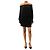 Norma Kamali Mini-Kleid aus schwarzem Samt mit Off-Shoulder-Ausschnitt - Größe XS