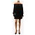 Norma Kamali Mini-Kleid aus schwarzem Samt mit Off-Shoulder-Ausschnitt - Größe XS - Ansicht 2