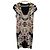 Just Cavalli Schwarzes Kleid mit Baroque-Print Mehrfarben Golden