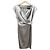 Max Mara Satin-Wickelkleid Beige