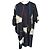 Max Mara Vestido Maxi de Seda Pura Seta Estampado Abstracto Negro Blanco Roja Azul Amarillo Verde claro