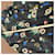 Red Valentino Black Floral Print Cape-Effect Dress Pink White Blue Green  - view 7