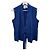 Max Mara "putra seta" Blue Silk Sleeveless Vest