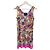 D&G Ärmelloses Mini-Kleid mit Paisley-Print Pink Mehrfarben