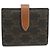 Céline Portafoglio bi-fold Celine in tela Triomphe marrone