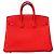 Hermès Borsa Hermes Birkin 25 in pelle Togo Rosso - vista 11