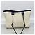 Chanel Deauville Stroh-Tote-Bag mit Kette Marineblau - Ansicht 12
