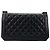 Borsa a tracolla Chanel Matelassé 25 in nero - vista 3