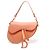 Borsa Saddle in pelle arancione Christian Dior