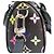 Louis Vuitton x Takashi Murakami Multicolor Noir Nano Speedy Boston Bag Preto - vista 12