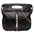 Borsa Valentino in pelle liscia nera Rockstud con manico cut-out Nero