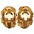 Orecchini Chanel Gold CC placcati oro ovali con clip D'oro - vista 2