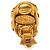 Orecchini Chanel Gold CC placcati oro ovali con clip D'oro - vista 3