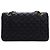 Chanel Black Medium Classic Lambskin Double Flap Nero - vista 2