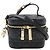 Dior Black Micro Lammfell Cannage Lady Dior Vanity Case Schwarz