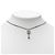 Collana con pendente Cube in ottone e strass CC argento Chanel - vista 6