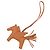 Charm per borsa Hermès Brown Milo Lambskin GriGri Rodeo Pegase PM Marrone