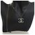 Collana con pendente Chanel Silver CC in ottone e strass Argento
