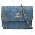 Clutch Chanel Blue Mini Quilted Denim Pearl Crush con catena
