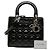 Dior Black Medium Patent Cannage Lady Dior Nero - vista 7