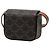Céline Celine Claude Crossbody in Tela Cerata Mini Triomphe Marrone Marrone scuro - vista 2