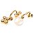 Orecchini Louis Vuitton Gold Gold Plated Blooming Push Back D'oro