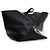 LOEWE Tote Pieghevole Puzzle in pelle di vitello lucida nera XXL Nero - vista 2
