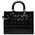 Dior Black Large Patent Cannage Lady Dior Nero