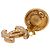 Orecchini a clip Chanel Gold Gold Plated CC Strass Drop D'oro - vista 3