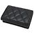 Cartera tríptico de piel de becerro granulado negro Chanel - vista 3