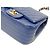 Borsa a tracolla Chanel in agnello Chevron Blu - vista 6
