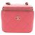 Mini Vanity Case Chanel Classic con catena in agnello trapuntato Rosa