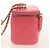 Mini Vanity Case Chanel Classic con catena in agnello trapuntato Rosa - vista 3