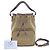 Borsa a 2 vie in jacquard con logo Duet di Prada, beige
