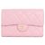 Chanel Timeless Classic Line Geldbörse aus rosa Lammleder Pink