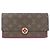 Cartera Louis Vuitton Monogram Portefeuille Flore Castaño Fucsia