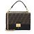 Borsa a tracolla Fendi FF Embossed Calfskin Kan U Medium Nero
